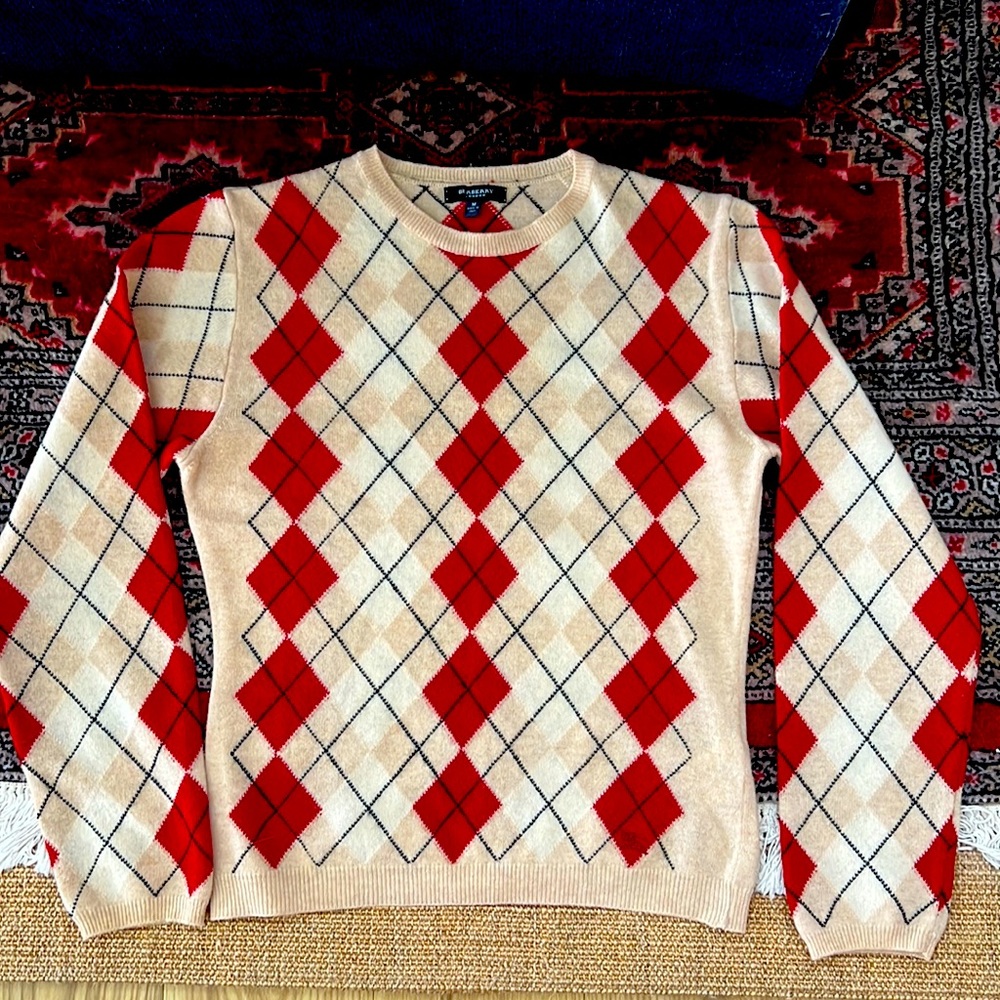 BURBERRY:  Argyle Wool Sweater